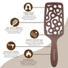 image:imageFRAMAR Professional Vented Hair Brush Curved Hair Brush For Blow DryingChocolate
