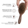 image:imageFRAMAR Small Boar Bristle Hair Brush For Women Mini Hair Brush For PurseChocolate Gingham
