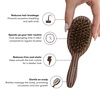 image:imageFRAMAR Small Boar Bristle Hair Brush For Women Mini Hair Brush For PurseChocolate Stripes