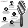 image:imageFRAMAR Vented Hair Brush For Women Flex Brush Wet Hair Brush DetanglerBlack  Flex