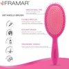 image:imageFramar Detangling Brush for Curly Hair Hair Brushes for Women DetanglerPink