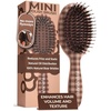 image:imageFRAMAR Small Boar Bristle Hair Brush For Women Mini Hair Brush For PurseChocolate Gingham