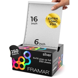image:imageFRAMAR 6x16 Extra Large Silver Hair Foils For Highlighting  Non SlipSilver  6x16