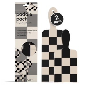 image:imageFRAMAR Balayage Board and Paddle Set Highlighting Board Faster  2 PackCream and Black Checkered