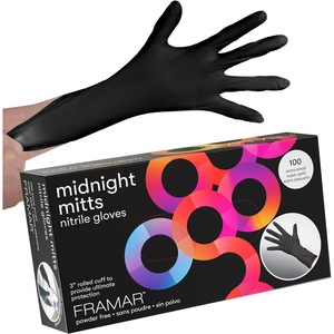 image:imageFRAMAR Black Disposable Gloves Large 12 INCH Latex Free Gloves LargeXSmall