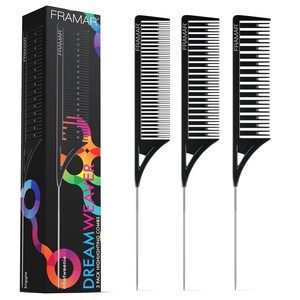 image:imageFRAMAR Dreamweaver Highlight Comb Set Hair Dye Comb  3 Pack PastelBlack