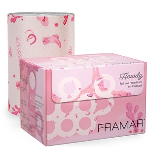image:imageFRAMAR Gingham Pink Hair Foil Roll Hair Foils For Highlighting Long HairHowdy