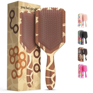 image:imageFRAMAR Paddle Hair Brush For Women  Wet Paddle Brush For Thick Hair Wet Hair Brushes For Women Hair Brush Detangler  Reduces Breakage  ChampagneGiraffe