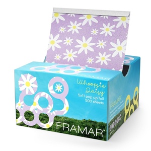 image:imageFRAMAR Pink Checkered Hair Foil Hair Foils For Highlighting  500Floral Pattern