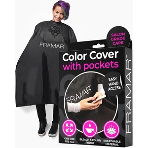 image:imageFRAMAR Professional Hair Cutting Cape Hair Cutting Capes For AdultsBlack  Color Cover