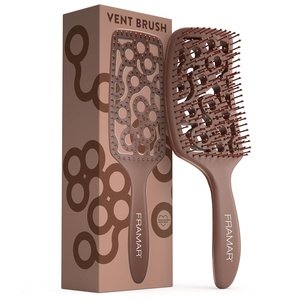 image:imageFRAMAR Professional Vented Hair Brush Curved Hair Brush For Blow DryingChocolate