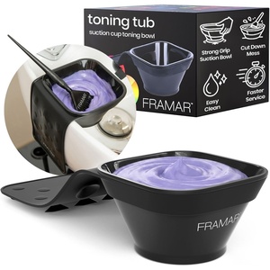 image:imageFRAMAR Toning Tub Hair Dye Bowl Hair Color Bowls For Hairstylist  2pcBlack