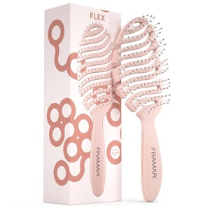 image:imageFRAMAR Vented Hair Brush For Women Flex Brush Wet Hair Brush DetanglerChampagne  Flex