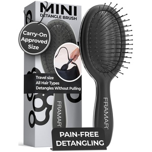 image:imageFramar Detangling Brush for Curly Hair Hair Brushes for Women DetanglerBlack  Mini