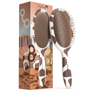 image:imageFramar Detangling Brush for Curly Hair Hair Brushes for Women DetanglerCow Print