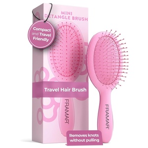 image:imageFramar Detangling Brush for Curly Hair Hair Brushes for Women DetanglerPink  Mini