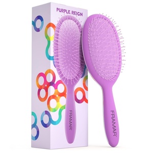 image:imageFramar Detangling Brush for Curly Hair Hair Brushes for Women DetanglerPurple