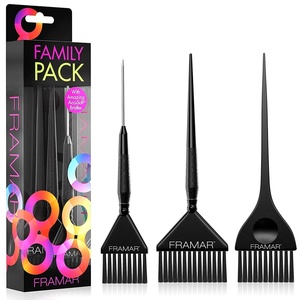 image:imageFramar Family Hair Color Brush Set Hair Dye Brush Kit  3 Pack BlackBlack