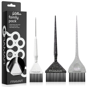 image:imageFramar Family Hair Color Brush Set Hair Dye Brush Kit  3 Pack BlackGlitter