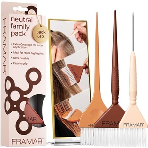 image:imageFramar Family Hair Color Brush Set Hair Dye Brush Kit  3 Pack BlackNeutral