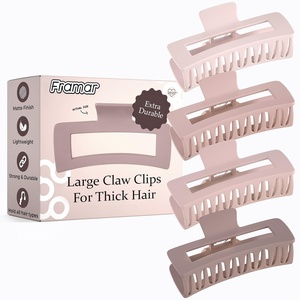 image:imageFRAMAR Large Claw Clips For Thick Hair Large Hair Clip For Thick HairBlush  Rectangle
