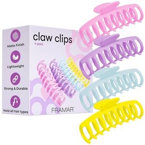 image:imageFRAMAR Large Claw Clips For Thick Hair Large Hair Clip For Thick HairPastel