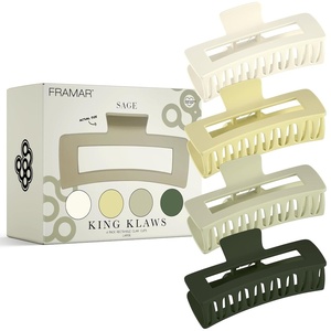image:imageFRAMAR Large Claw Clips For Thick Hair Large Hair Clip For Thick HairSage Green