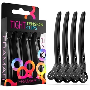 image:imageFRAMAR Rose Gold Metal Hair Clips For Styling Hair Sectioning ClipsBlack