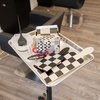 image:imageFRAMAR Chocolate Balayage Board and Paddle Set Highlighting Board 2 PackCream and Black Checkered
