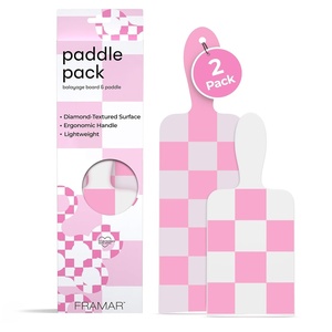 image:imageFRAMAR Chocolate Balayage Board and Paddle Set Highlighting Board 2 PackPink and White Checkered