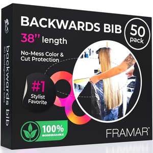 image:imageFRAMAR Backwards Bib Disposable Hair Cutting Capes Salon Protects Clients