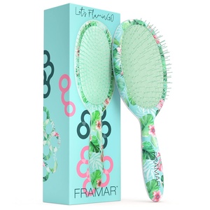 image:imageFRAMAR Green Hair Brush Detangler Detangling Hairbrush For Women Wet Hair Brush For Girls Hair Detangler Brush Wet Hairbrush Hairbrushes Girls Hairbrush Detangler Reduces Frizz  Floral